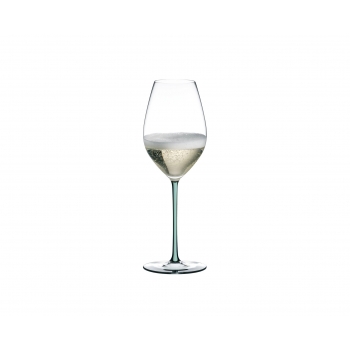 2 кристални чаши с цветно столче Riedel Fatto a Mano за шампанско