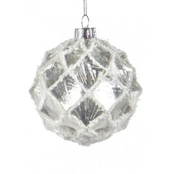Ръчно изработена стъклена Елхова играчка топка Frost Net Ball