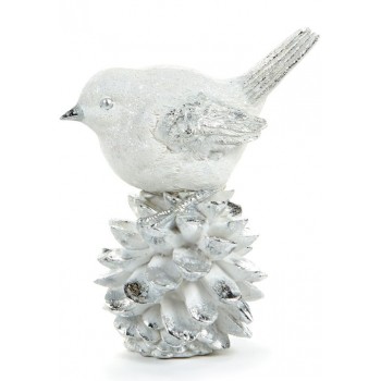 Коледна украса Пиле върху шишарка Bird On Nut