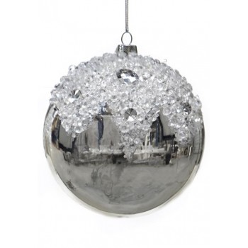 Стъклена коледна топка Diamond Top Disk Ball