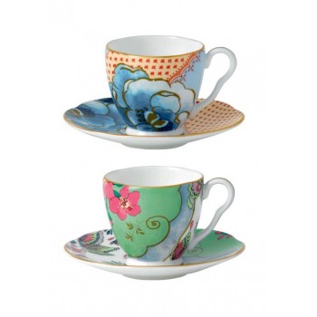 Wedgwood -  Сервиз за кафе с 2 чашки с чинийки