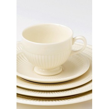 Wedgwood Edme бял сервиз за чай за 6 души